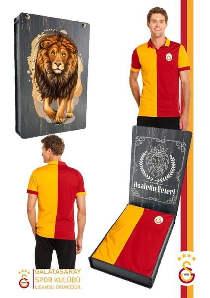 Orijinal Lisanslı Match Day T-Shirt Gs Aslan Baskılı Hediyelik Ahşap Kutulu