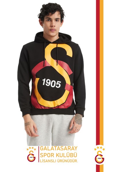 Orijinal Lisanslı Kapüşonlu Logo Erkek Sweat Gs Bileklik Set Ahşap Kutulu
