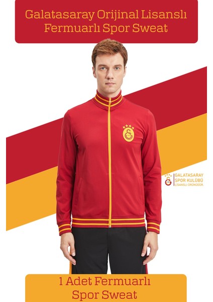 Orijinal Lisanslı Dik Yaka Fermuarlı Erkek Sweat Hediyelik Ahşap Kutulu