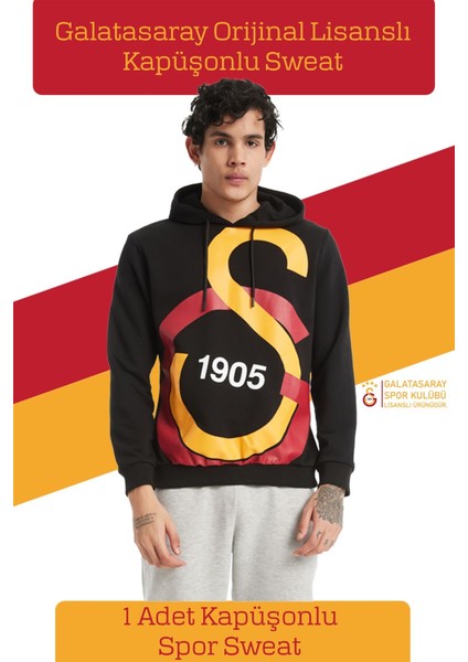Orijinal Lisanslı Büyük Logo Kapüşonlu Erkek Sweat Hediyelik Ahşap Kutulu