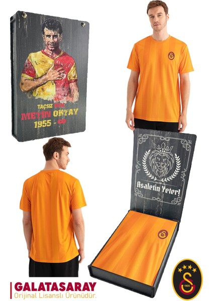 Orijinal Lisanslı Match Day T-Shirt Metin Oktay Baskılı Hediyelik Ahşap Kutulu