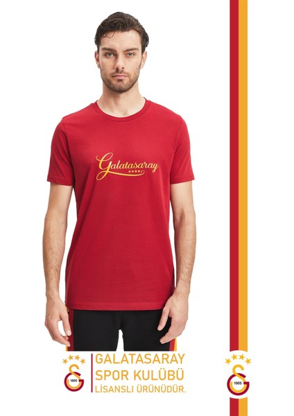 Orijinal Lisanslı Kırmızı Erkek T-Shirt Gs Aslan Baskılı Hediyelik Ahşap Kutulu fiyatları