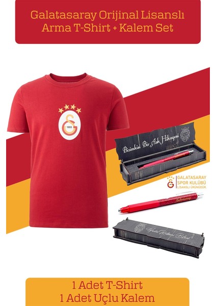 Orijinal Lisanslı Arma T-Shirt + Uçlu Kalem Set Hediyelik Ahşap Kutulu fiyatları