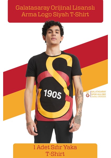 Orijinal Lisanslı Büyük Logolu T-Shirt + Akrilik Atkı Set Hediyelik Ahşap Kutulu