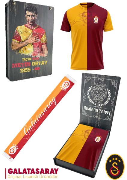 Orijinal Lisanslı Icardi Taraftar T-Shirt + Şal Kaşkol Set Hediyelik Ahşap Kutulu