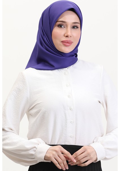 Düz Twill Eşarp 19096-12 Saks
