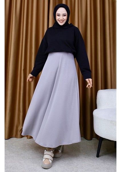 Oysho Kumaş Etek 5578-07 Gri