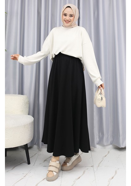 Oysho Kumaş Etek 5578-04 Siyah