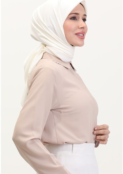 Düz Twill Eşarp 19096-02 Krem fiyatları