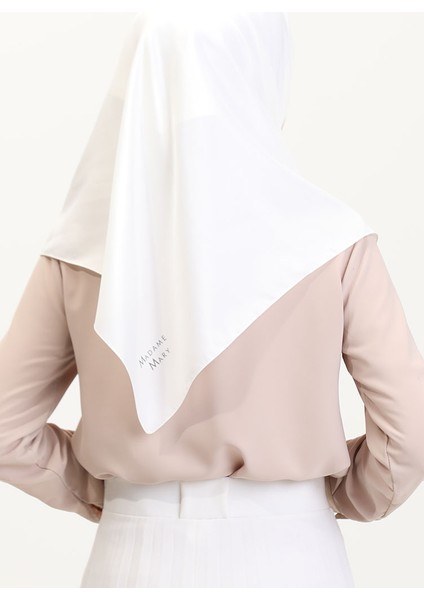 Düz Twill Eşarp 19096-02 Krem modelleri