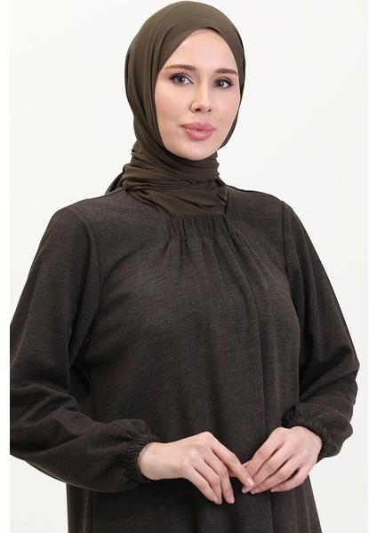 Kare Yaka Elbise 994907-02 Haki modelleri