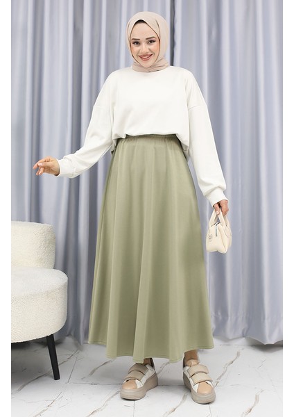 Oysho Kumaş Etek 5578-01 Mint Yeşili