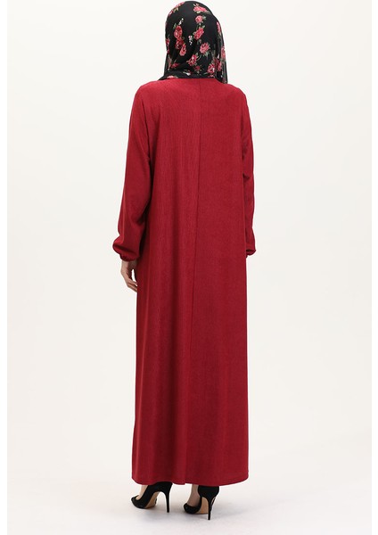 Kare Yaka Elbise 99490701-02 Bordo indirimleri