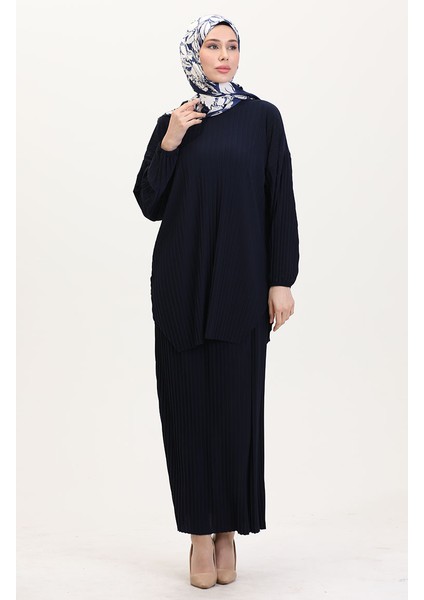 Piliseli Tunik Etek Ikili Takım 0015-02 Lacivert fiyatları