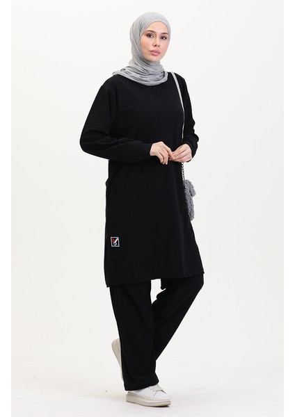 Tunik Pantolon Ikili Takım 0568-06 Lacivert