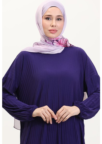 Piliseli Tunik Etek Ikili Takım 0015-01 Mor modelleri