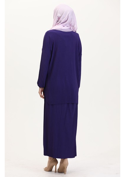 Piliseli Tunik Etek Ikili Takım 0015-01 Mor indirimleri