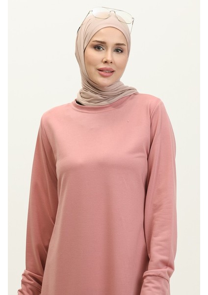 Iki Iplik Tunik Pantolon Ikili Takım 0001-02 Pudra modelleri