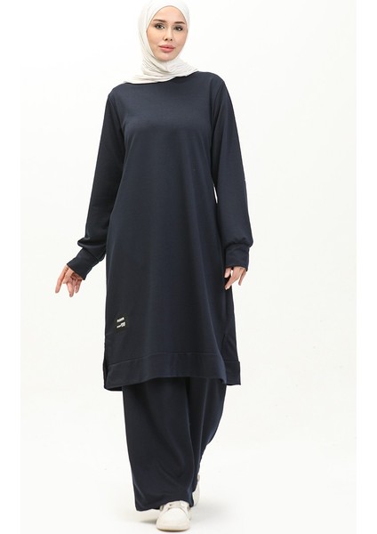 Iki Iplik Tunik Pantolon Ikili Takım 0001-06 Lacivert fiyatları