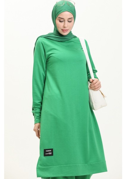 Iki Iplik Tunik Pantolon Ikili Takım 0001-10 Yeşil modelleri