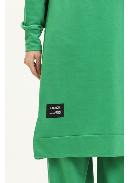 Iki Iplik Tunik Pantolon Ikili Takım 0001-10 Yeşil fırsatları