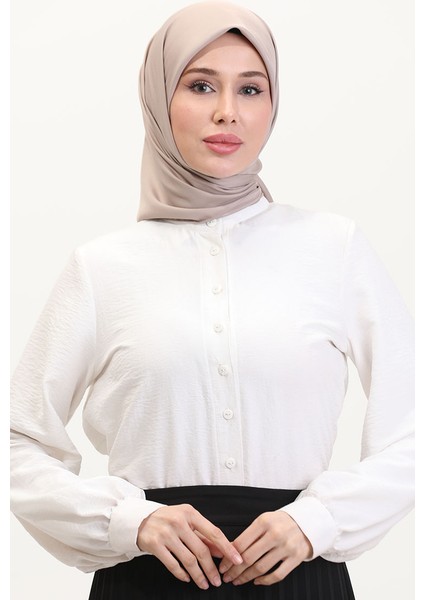 Düz Twill Eşarp 19096-04 Taş