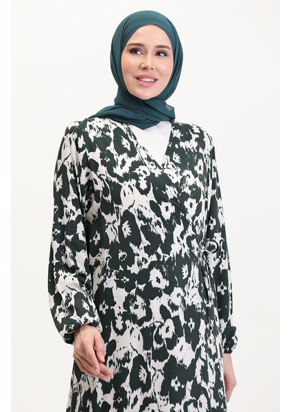 Yandan Bağlamalı Namaz Elbisesi 4483AK-04 Haki modelleri