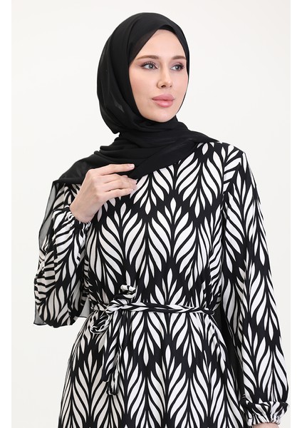 Kuşaklı Emrpime Süet Elbise 4582C-01 Siyah modelleri