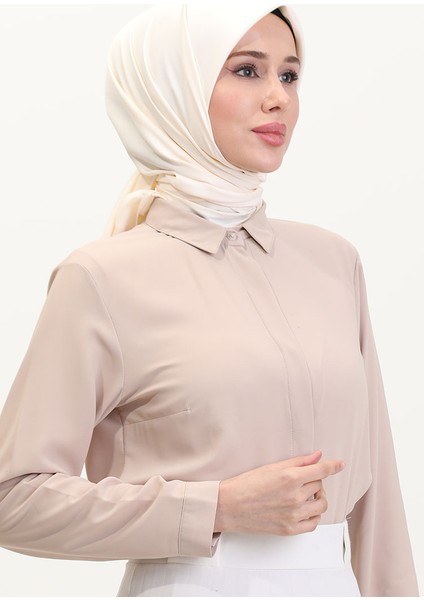 Düz Twill Eşarp 19096-03 Koyu Krem fiyatları