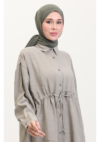 Modal Kumaş Tunik Pantolon Ikili Takım 4064-03 Limon Küfü Yeşili modelleri