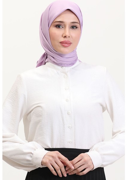 Düz Twill Eşarp 19096-07 Açık Lila