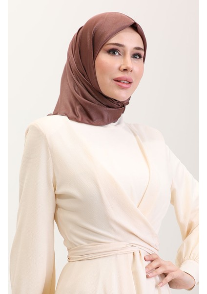 Kristal Eşarp 81079-24 Açık Kahve