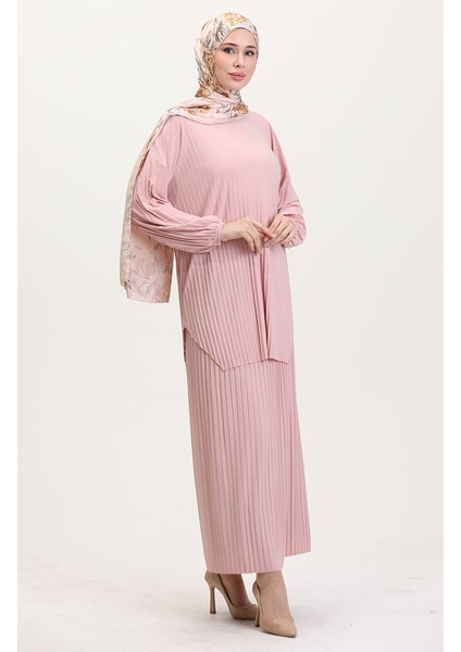 Piliseli Tunik Etek Ikili Takım 0015-04 Pudra fiyatları