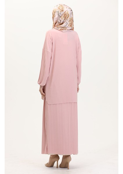 Piliseli Tunik Etek Ikili Takım 0015-04 Pudra indirimleri
