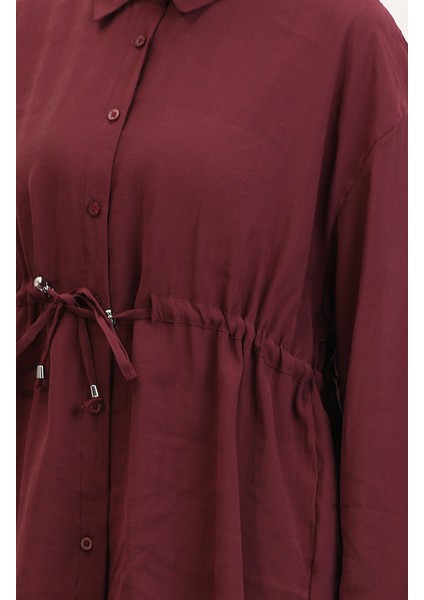 Modal Kumaş Tunik Pantolon Ikili Takım 4064-01 Bordo fırsatları