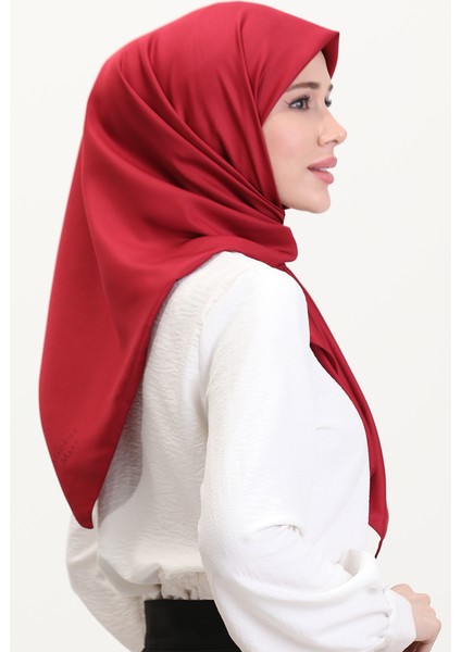Düz Twill Eşarp 19096-10 Bordo