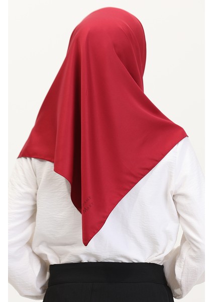 Düz Twill Eşarp 19096-10 Bordo