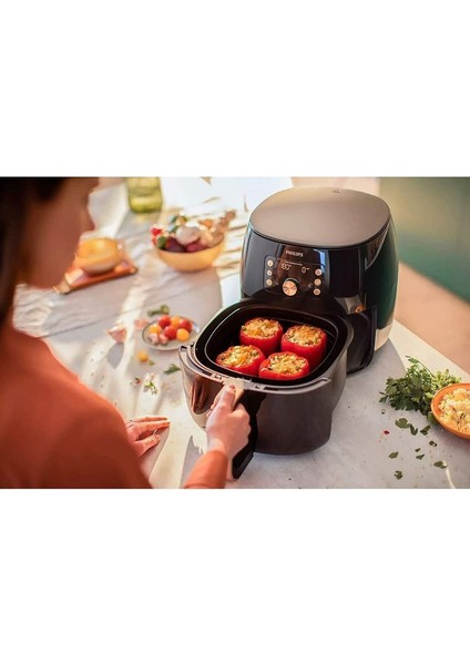 Airfryer Xxl 6 Kişilik 7.3 Lt Yağsız Fritöz - Smart Sensing Teknolojisi - Onerous Lambader Hediye