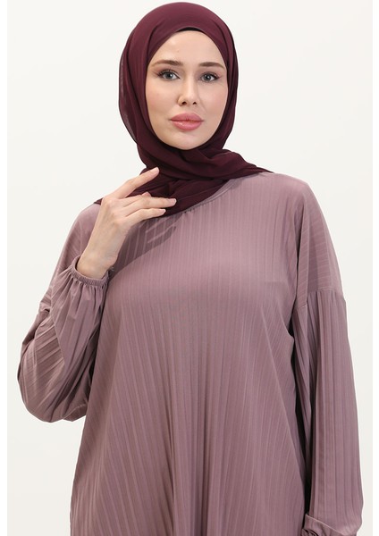 Piliseli Tunik Etek Ikili Takım 0015-06 Vizon modelleri