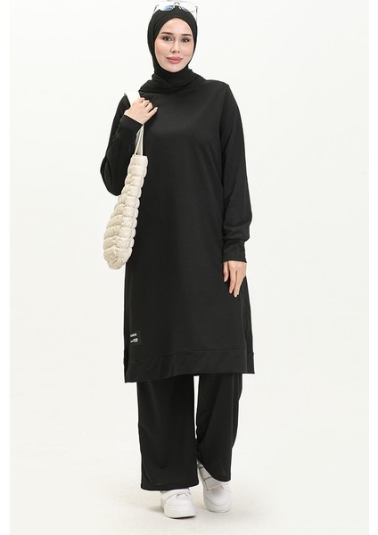 Iki Iplik Tunik Pantolon Ikili Takım 0001-01 Siyah fiyatları