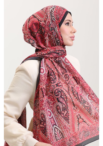 Karaca Etnik Desenli Koton Şal 81084-04 Siyah Fuşya