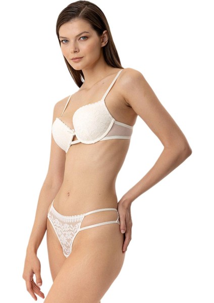 Kadın Ekru Lion Double Pushup Sütyen Takımı 4882 fiyatları