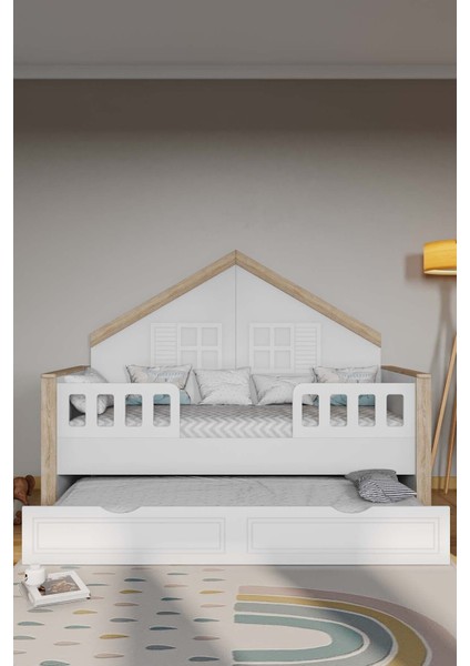 Çocuk Montessori Karyola Yavrulu, Beyaz, 90 x 190 ( Mdf Malzeme) modelleri