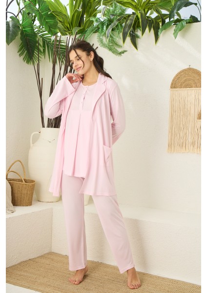 Lohusa 3'lü Set Pijama Takımı 3539
