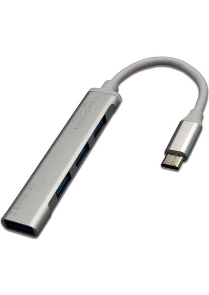 DHU0003-Dexim Elite USB-Typ-c to 4 Port USB-A Hub