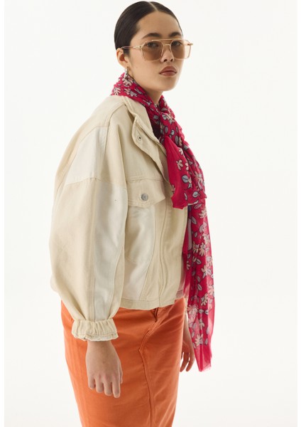 Farah Çizgi Karakter Desen Fuşya Pamuklu Şal fiyatları