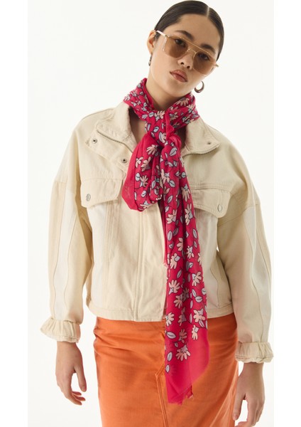 Farah Çizgi Karakter Desen Fuşya Pamuklu Şal modelleri