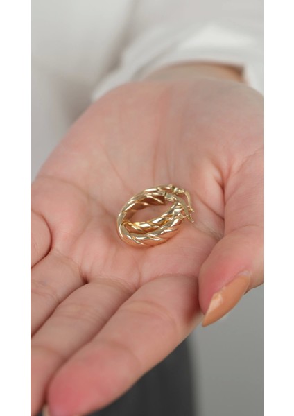 14 Ayar Altın Burgulu Halka Küpe fiyatları