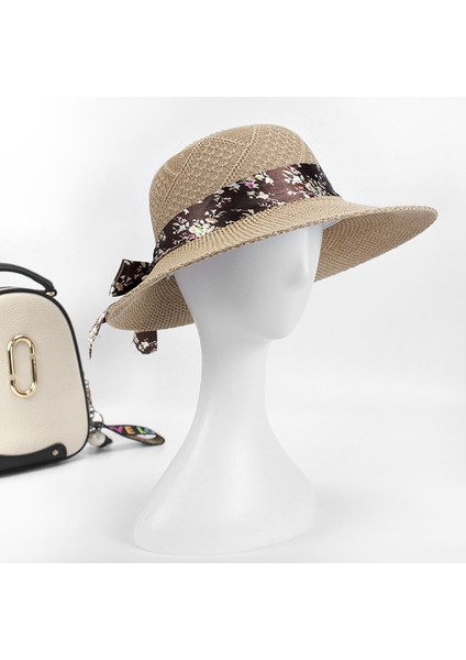 Kadınlar Için Yeni Yaz Güneş Şapkası Katlanabilir Büyük Siperlikli Güneş Şapkası Çiçekli Moda Güneş Koruması ve Uv Koruması Güneş Şapkası (Yurt Dışından)