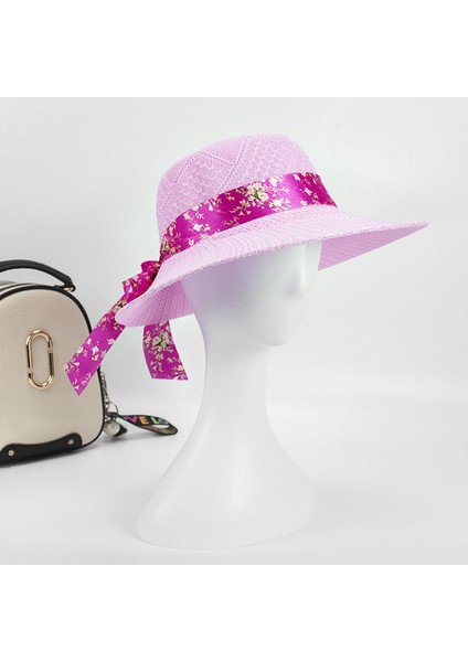 Kadınlar Için Yeni Yaz Güneş Şapkası Katlanabilir Büyük Siperlikli Güneş Şapkası Çiçekli Moda Güneş Koruması ve Uv Koruması Güneş Şapkası (Yurt Dışından)